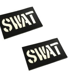 National Flag Patch Armband-Pack of 2 - Embroidered - 8 X 5cm - Portugal X2 - SWAT x2 (Glow In The Dark)