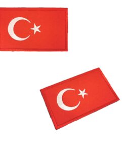 National Flag Patch Armband-Pack of 2 - Embroidered - 8 X 5cm - Portugal X2 - Turkey x2