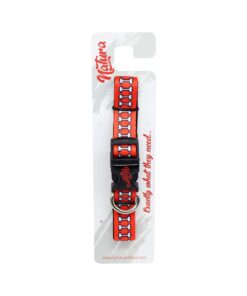 Natura Dog Collars - Bone Patterned Red