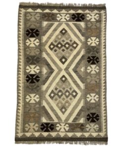 Natural Hand Woven Afghan Chobi Kilim Rug - 122 x 79 cm