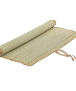 Natural Straw Roll Up Mat - Brown