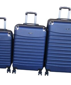 Navy 3-Piece Luggage Set - ABS Hardshell Suitcases with Spinner Wheels&Lock
