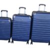 Navy Blue ABS Luggage Set - Durable, Impact - Resistant Hard-Shell - 3-Piece