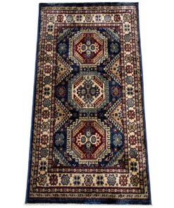 Navy Kazak Soft Turkish Runner Rug - 150 x 80 cm
