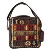 Navy Orange Vibrant Traditional Kilim Handbag