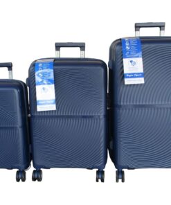Navy Polypropylene Luggage Set-Durable,Scratch Resistant & Spinner Wheels