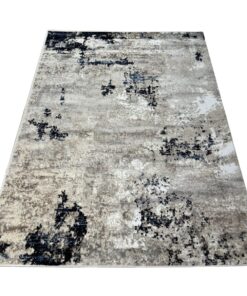 Navy Turkish Machine Made Modern Design Rug