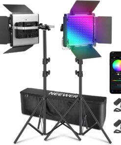 NEEWER 2X Upgraded 660 PRO II RGB LED Video Light with App Control & Stands