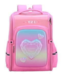New 3D Children Waterproof high quality School Bags for Girls Boy backpack - Pink Pink