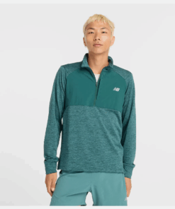 New Balance Men's Athletics Heat Grid QTR Zip - New Spruce - 2XL
