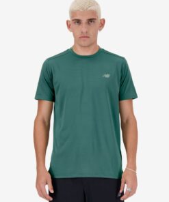 New Balance Men's Short Sleeve Running Top - New Spruce - L