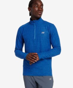 New Balance Men's Space Dye Quarter Zip - Blue - XL