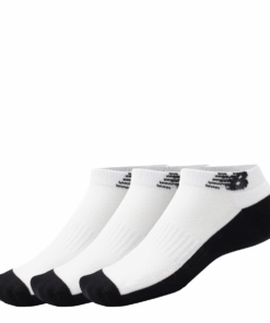 New Balance Unisex Performance No Show Cushioned Socks - 3-Pack - White - S