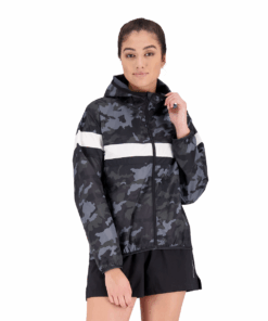 New Balance Womens Accelerate Print Jacket - Phantom - XS