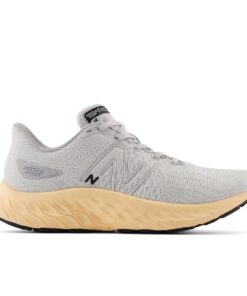 New Balance Women's Fresh FoamX EVOZv3 Road Running Shoes - Grey Matter/Peach Blossom/Silver Metalic - UK 8.5