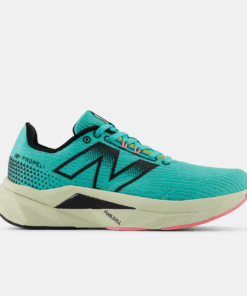 New Balance Women's FuelCell Propel v5 Road Running Shoes - Cyber Jade/Ambient Light/Ultra Pink - UK 4