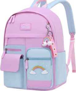 New Fashion Cute Girls Teenagers Student School Backpack Bag - Pink Blue