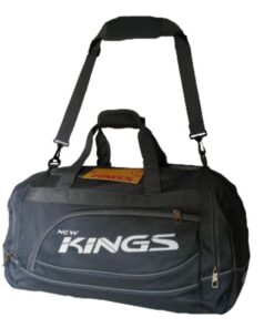 New Kings Premium Duffel Travel or Sports Bag - Large 54l Capacity - Blue - Grey