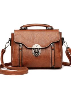 New trendy retro hand-held shoulder bag - Brown