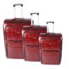 Nexco Luggage Bag Set of 3 PU Leather Travel Suitcases 28'24'22' inch - Red