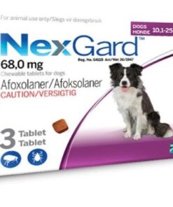 NexGard Chewable Tick & Flea Tablet for Dogs 10.1-25kg (3 Tablets)