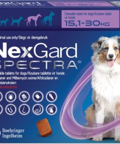 Nexgard Spectra chewable tablets for dogs 15,1-30,0kg - 3 Tablets