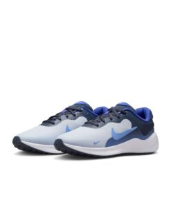 Nike Big Kids' Revolution 7 Road Running Shoes - Football Grey/Royal Pulse/Thunder Blue - UK Junior 1