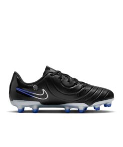 Nike Boys Jr. Tiempo Legend 10 Club Soccer Boots - BLACK/CHROME-HYPER ROYAL - UK 0.5