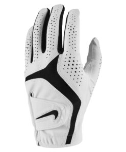 Nike Dura Feel X Golf Glove Left Hand - Pearl White/Pearl White/Black - M