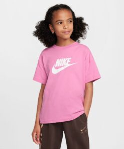 Nike Girls' Sportswear Short Sleeve T-Shirt - Magic Flamingo - S