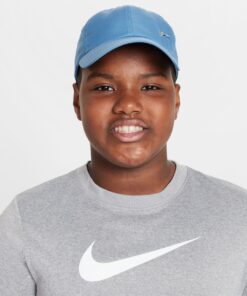 Nike Kids' Dri-FIT Club Unstructured Metal Swoosh Cap - Aegean Storm