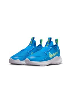 Nike Little Kids' Flex Runner 3 Road Running Shoes - Photo Blue/Vapor Green - UK Junior 11