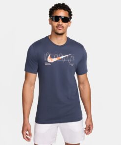 Nike Men's Dri-FIT Running Short Sleeve T-Shirt - Thunder Blue - 2XL