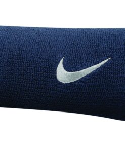 Nike Swoosh Doublewide Wristbands 2 Pk Obsidian/White Osfm