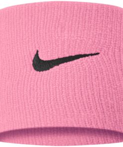 Nike Swoosh Wristbands - 2 Pack - Various Colours - Pink Gaze /Oil Grey - Unisex