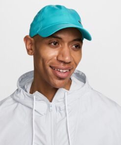 Nike Unisex Dri-FIT Club Unstructured Metal Swoosh Cap - Dusty Cactus/Metallic Silver - M-L
