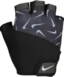 Nike Women's Gym Elemental Firm Grip Printed Glove - Black/Black/White - Large