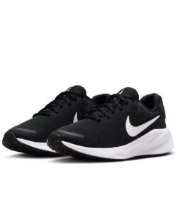 Nike Women's Revolution 7 Road Running Shoes - Black/White - UK 8