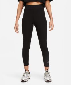 Nike Women's Sportswear Classic High-Waisted 7/8 Leggings - Black/Sail - L