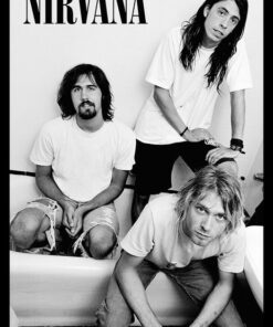 Nirvana - Bathroom Poster with Black Frame
