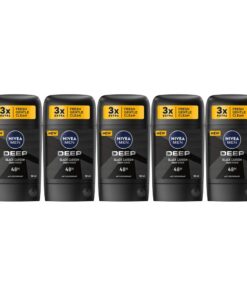 NIVEA MEN DEEP Anti-perspirant Stick Deo with Active Charcoal, 5x50ml