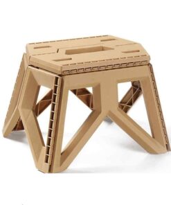 Non-Slip Chair Step Stool Collapsible Stool-Camping Hiking Fishing BBQ - Brown