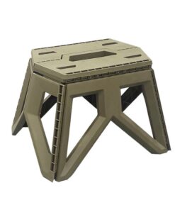 Non-Slip Chair Step Stool Collapsible Stool-Camping Hiking Fishing BBQ - Green