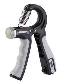 Non-Slip Handles Automatic Counting Hand Grip Strengthener - Black & Gray
