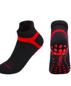 Non-slip Yoga Pilates Socks - Red - M