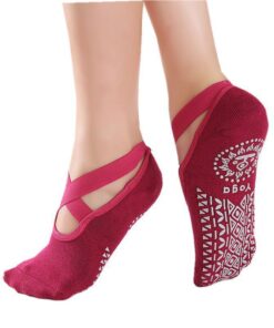 Non Slip Yoga Socks - Maroon
