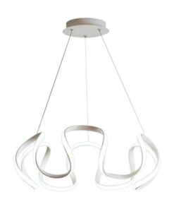 Nordic Modern Design Fancy Ring Glass Crystal Chandelier LED Pendent Light - White