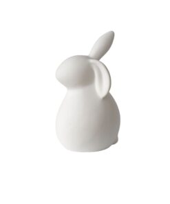 Nordic Scandinavian White Ceramic Bunny with Floppy Ear Home Decor Ornament