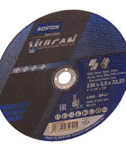 NORTON VULCAN (230 x 3,0 x 22,23 MM) Abrasive Cutting Disc with METAL INOX