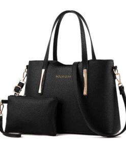 NOUMIQIAY Two-Piece Set Fashion Single Shoulder Ladies Bag - Black